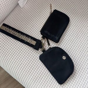 lululemon athletica Black Clutch and Wristlet Set